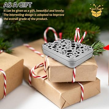 Small Rectangular Metal Tin Box,Glittering Cheetah Spots | 4.53 x 3.35 x 0.87 in small rectangular metal tin with lid for cards, coins, crafts, keepsakes and small-item storage