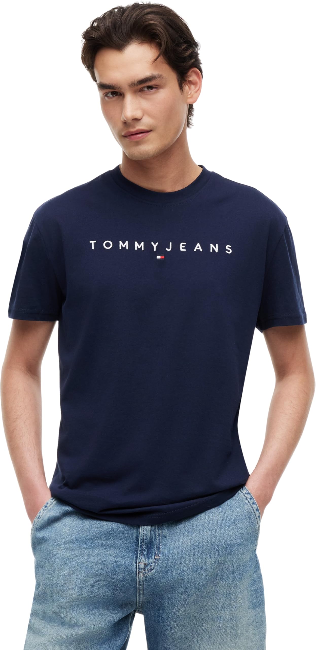 TJM REG LINEAR LOGO TEE EXT Tişört Erkek