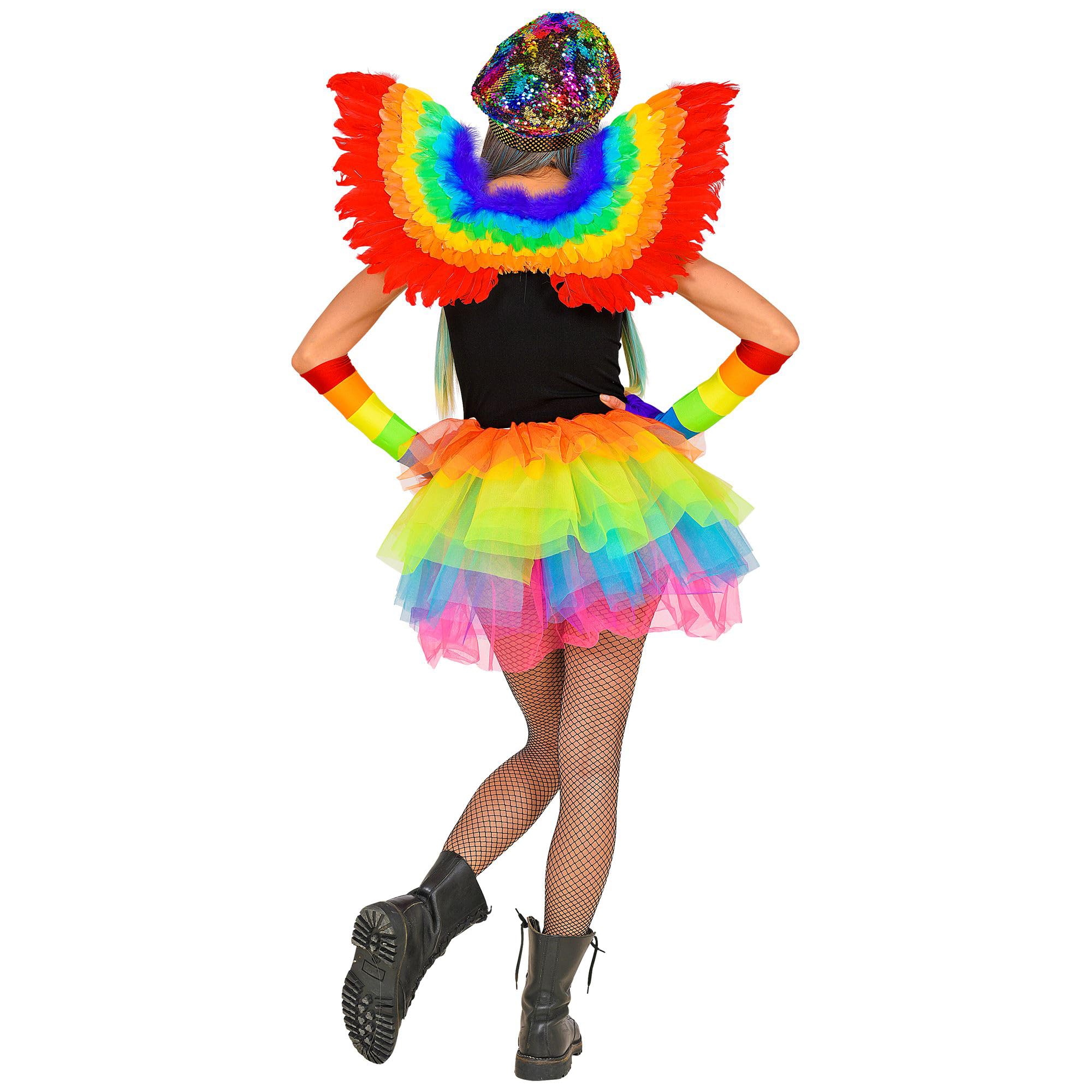 W WIDMANN MILANO Party Fashion 10344 - tutu tęczowa spódnica dla dorosłych, tiulowa spódnica, tancerki, karnawał, impreza tematyczna
