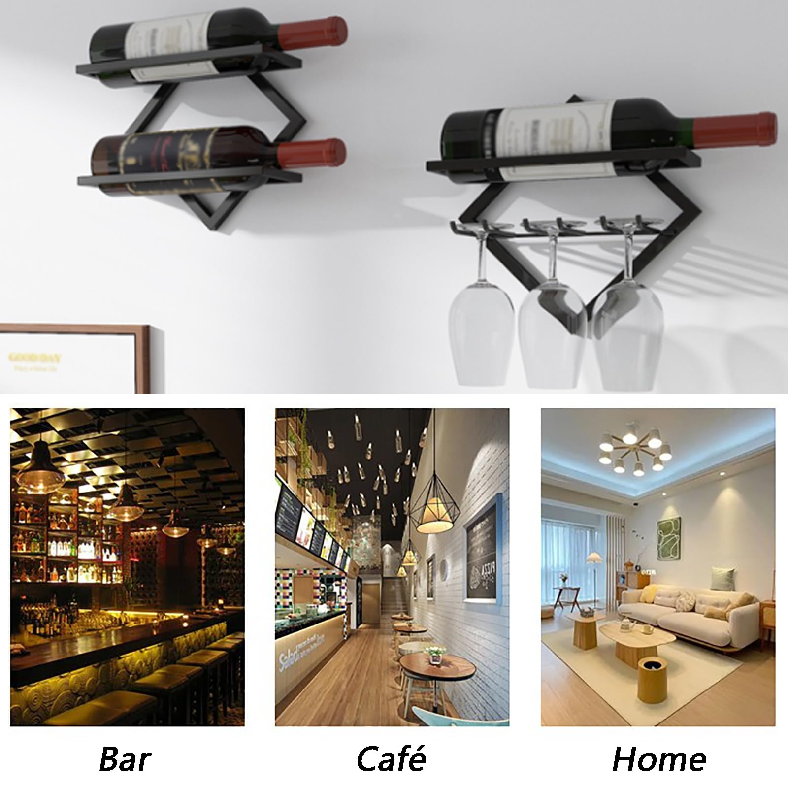 botellero, Simple y elegante, resistente duradero, ahorra espacio(Gold,2)