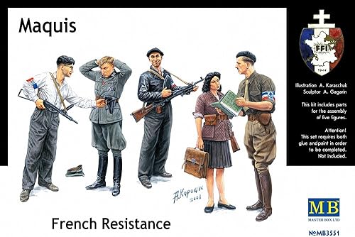 Master Box Maquis French Resistance (5) Kit de construcción de modelos de figuras (escala 135) Master Box Maquis French Resistance (5) Kit de construcción de modelos de figuras (escala 135)