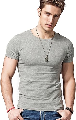 Miniatura 4 de lalazaba Hyuling - Camiseta de manga corta para hombre con cuello redondo (2 unidades, 3 unidades)