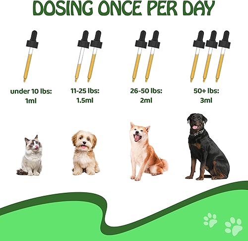Miniatura 7 de Colágeno 5X prémium para perros y gatos  Suplemento líquido con péptidos de colágeno tipos I, II, III, V y X, vitaminas, biotina y probióticos para