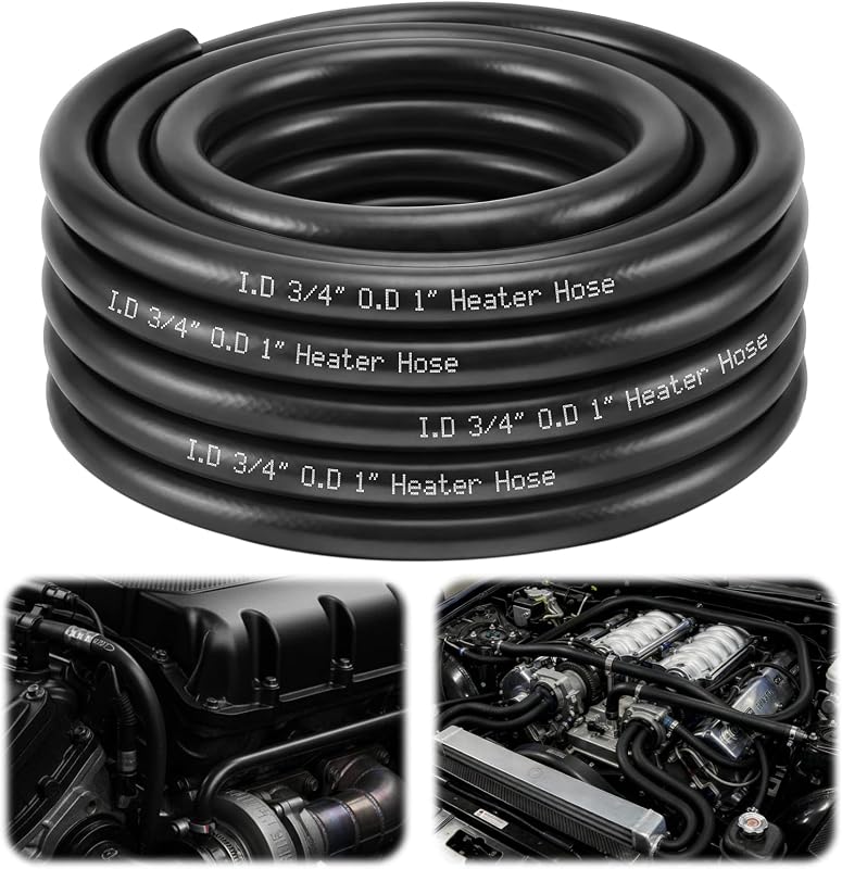 Mangueira de aquecimento automotivo Outus 3/4" em EPDM, 19 mm x 26 mm – Rolo com 15,24 m