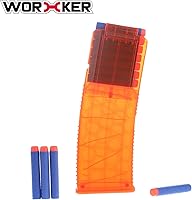 Vista 6 de WORKER 15 cargadores de dardos para Nerf N-Strike Elite Series Honeycomb Hex Curve Soft Bullet Clips Cartucho de munición Clips de dardos (naranja)