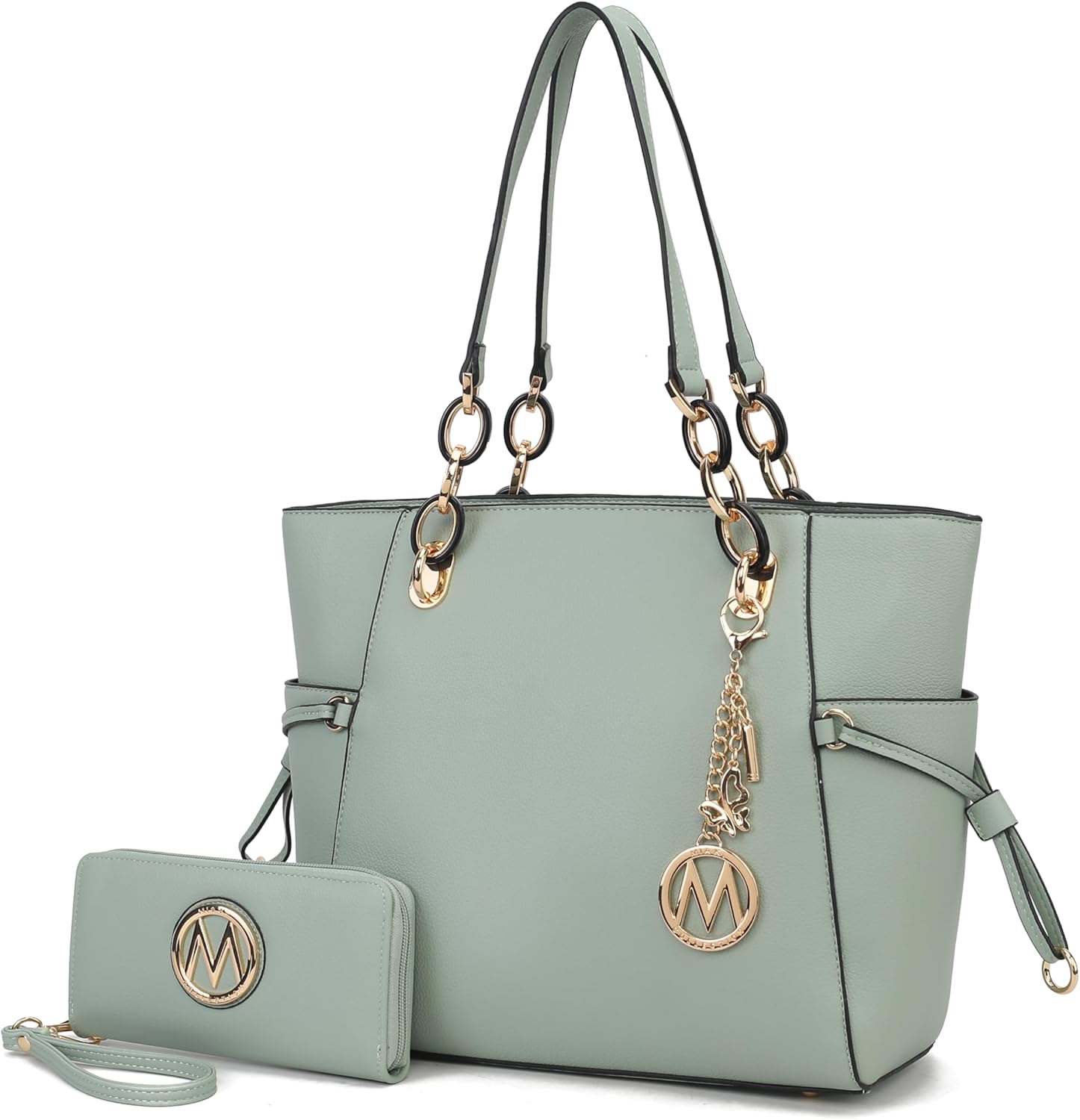 MKF Collection Women's Tote Bag With Wristlet Wallet Bag, Vegan Leather Handbag Purse Set by Mia K