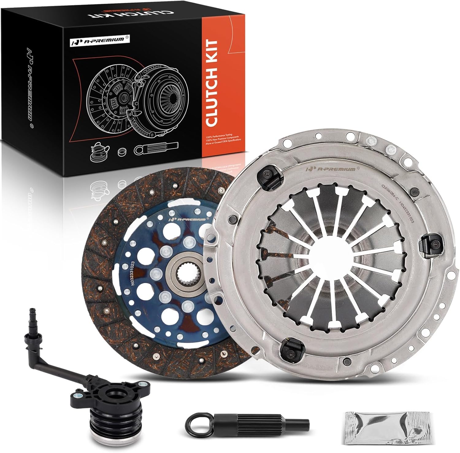 A-Premium Transmission Clutch Kit with Clutch Slave Cylinder Compatible with Nissan Sentra 2007-2019, Versa 2007-2012, L4 1.8L 2.0L, Replace# 52254015