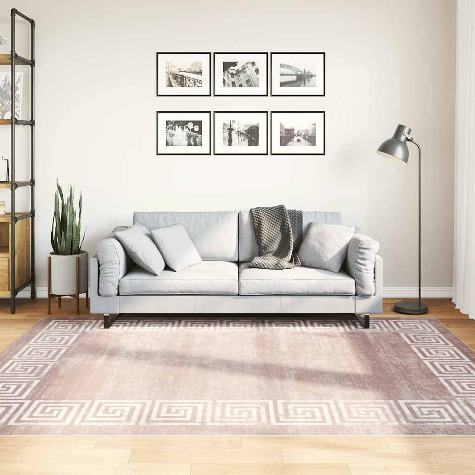 Tapis de sol velours beige antibactérien résistant aux bruits de pas