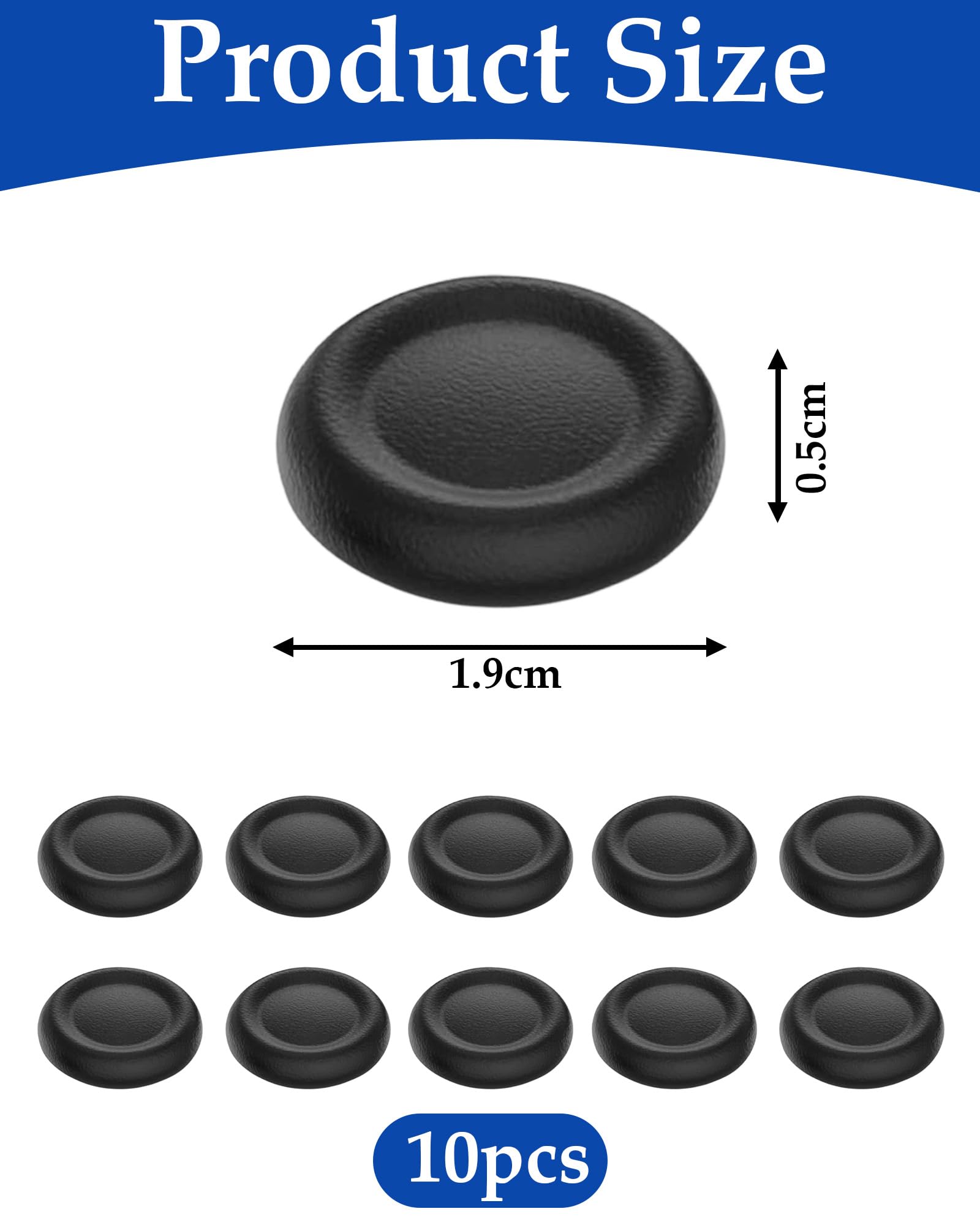 gommini joystick PS5 zestaw 10 sztuk, łatwe w instalacji, czarne, chroniące joysticki, szeroka kompatybilność, kompatybilne z kontrolerami PS4/PS5/PS5 Edge.