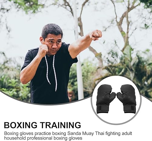 Miniatura 6 de Guantes de kickboxing profesionales, ligeros, portátiles, de entrenamiento, con cubierta de poliuretano antidesgarros, para hombres y mujeres,