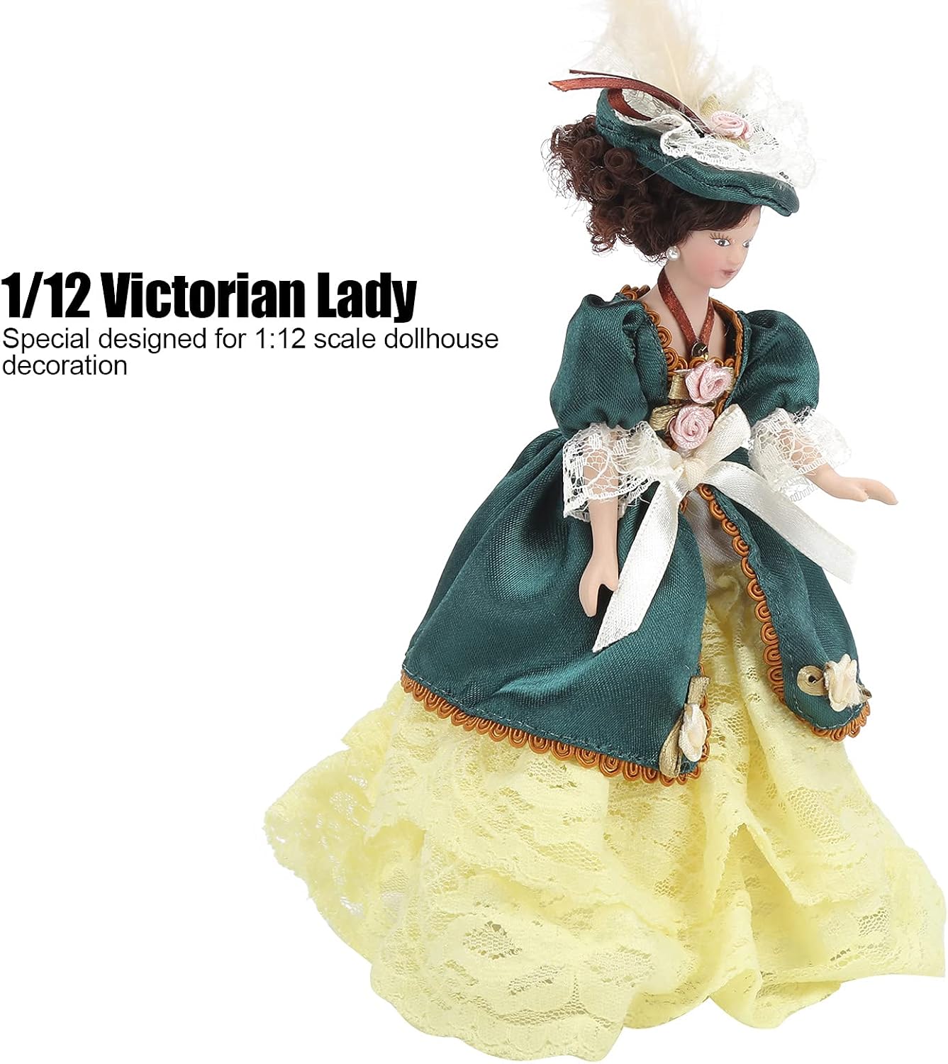 112 Exquisite Doll House Victorian Lady Women Miniature Doll House Decoration