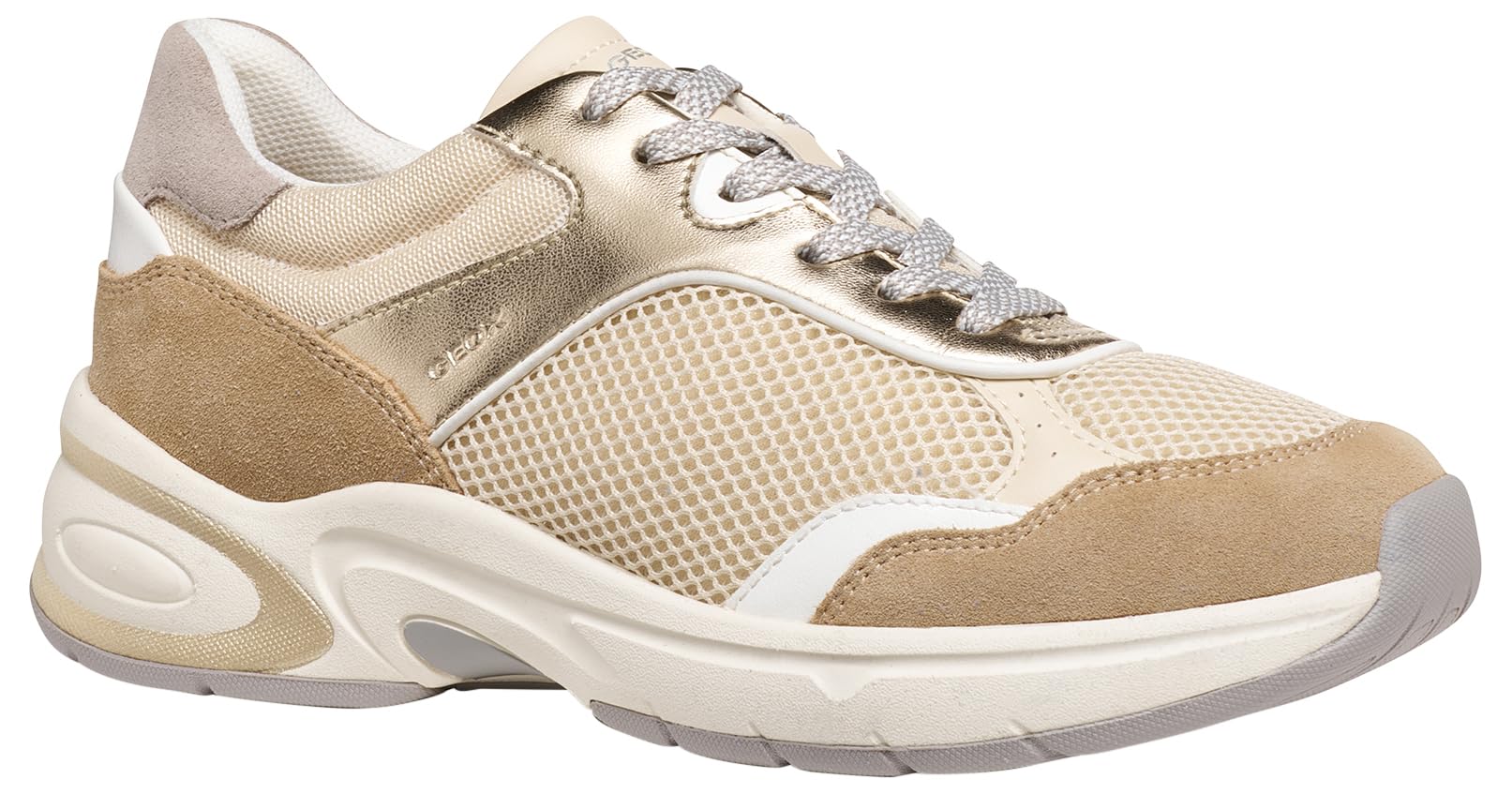 Geox Women's D Zarvia A Trainers, Papyrus/White, 38 EU
