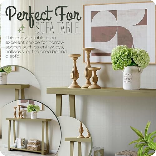 Miniatura 7 de Kings Brand Furniture Emma - Mesa de sofá de madera con estante de almacenamiento para entrada, pasillo, detrás del sofá, sala de estar, vestíbulo,