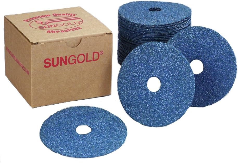 Sungold Abrasives 13305 4" X 5/8" Center Hole 60 Grit Zirconia Fiber
