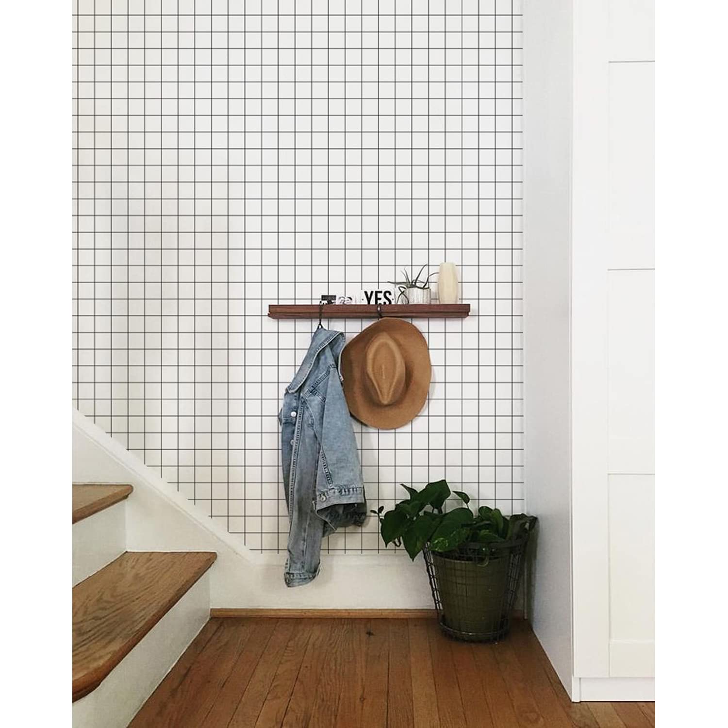 Papier peint cuisine en tissu entoilage checkers de luxe
