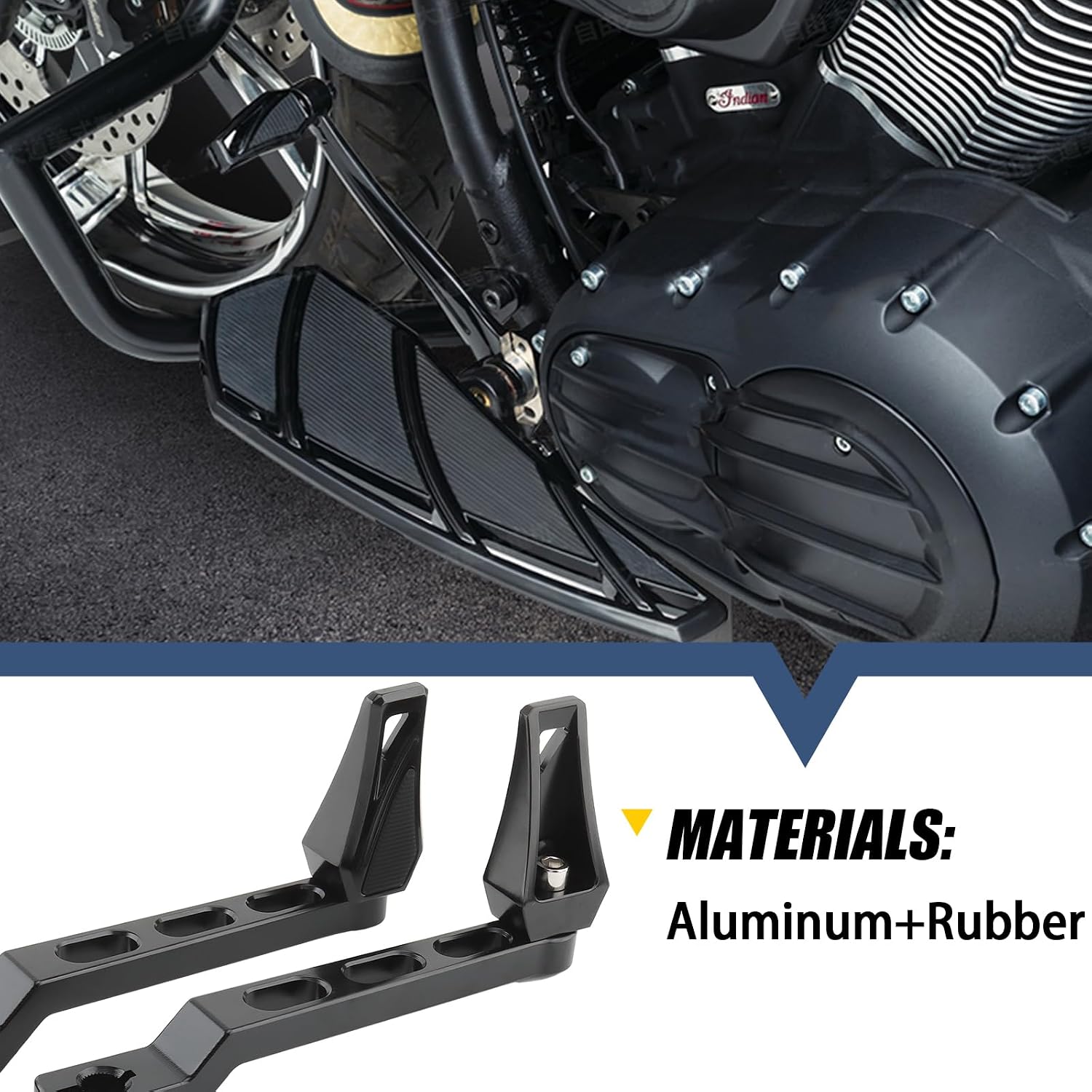 Heel Toe Gear Shifter Lever Pegs CNC Phantom Shift Lever Pegs Fit for Harley Touring 1988-later Electra Glide Road Glide Road King Street Glide 86-2017 Softail FL Fat Boy 2008-later Tri Glide (Black)