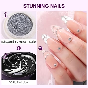 Makartt 3D Nail Gel: Nail Foil Glue Transfer Gels 8g for Partial Transfer