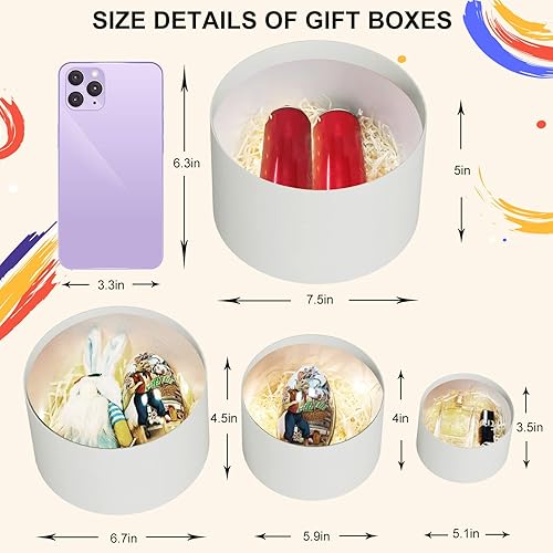 Miniatura 2 de Aubiu Cajas de regalo con tapas para regalos pequeñas cajas de regalo de Navidad cajas de regalo rosadas paquete de 4 cajas de cartón de papel