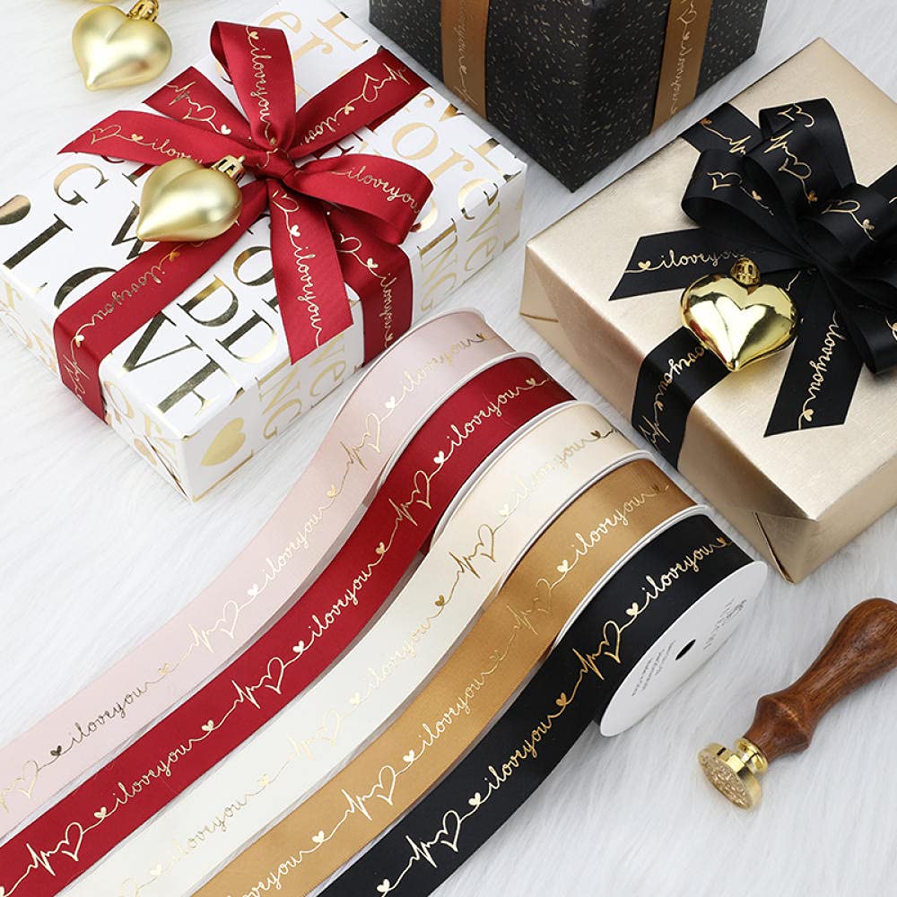 Ribbons For Gift Wrapping Ribbon For Fabric Satin Ribbons Kolor Z Walentynki Prezent Prezent Pudełko Opakowania Dekoracyjne Tapeta Taśmowa Dekoracyjna Brązowana Wstążka Kokardka-Brązowy