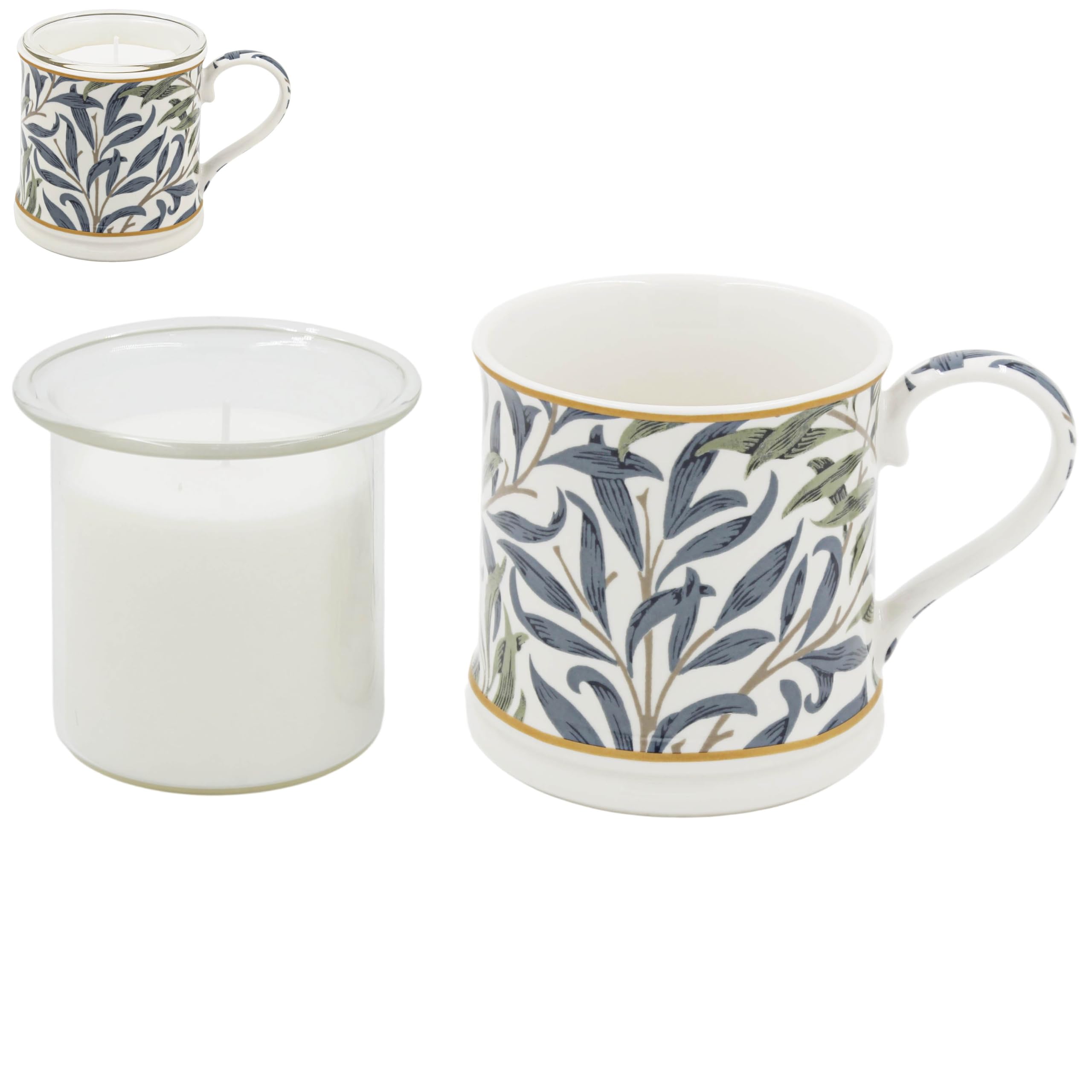 The Leonardo Collection Women's Willow Bough Wm Morris Willium Bough Mug And Candle Set 350Ml