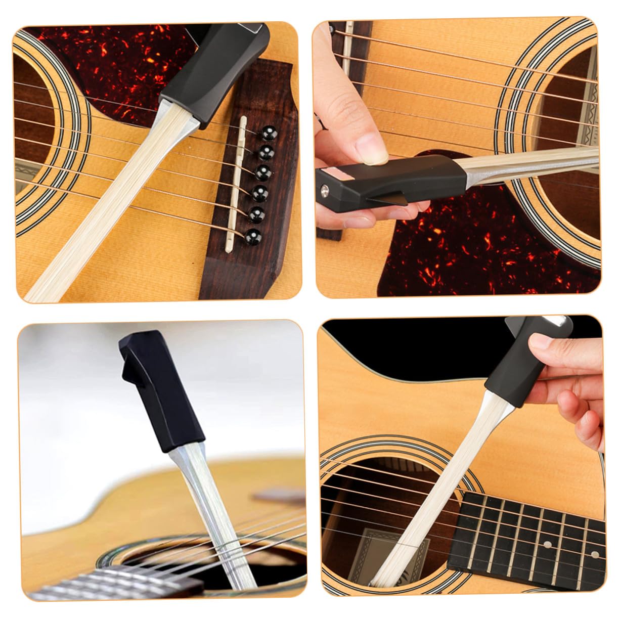 Archetto per Chitarra e Violino Khaki in Lega di Alluminio Coda di Cavallo, Accessorio Multifunzione per Musicisti che Previene L'usura delle Corde e Facilita L'esecuzione