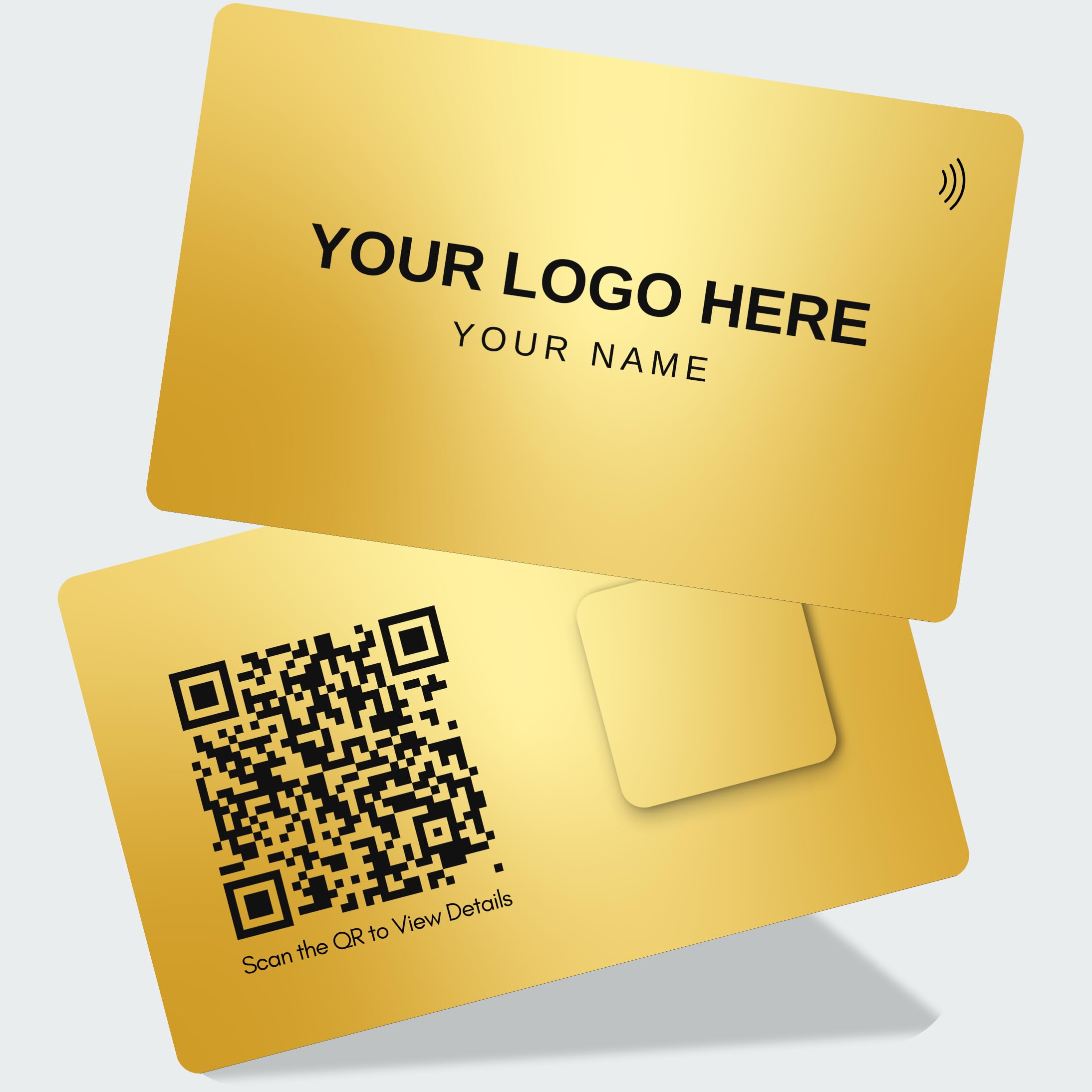 Neel Teck VIP Gold Metal NFC Business Card | 500MB Smart Mini