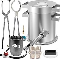 Nelyrho 6KG Propane Melting Furnace Kit - Pro Metal Casting Machine for Gold Silver Copper Jewelry Making