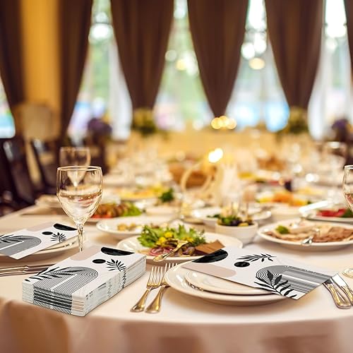 Miniatura 5 de Tinlade 100 toallas de mano desechables para baño, toallas de invitados, toallas de mano desechables para baño, toallas de invitados, servilletas de