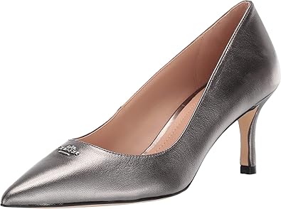 metallic leather pumps