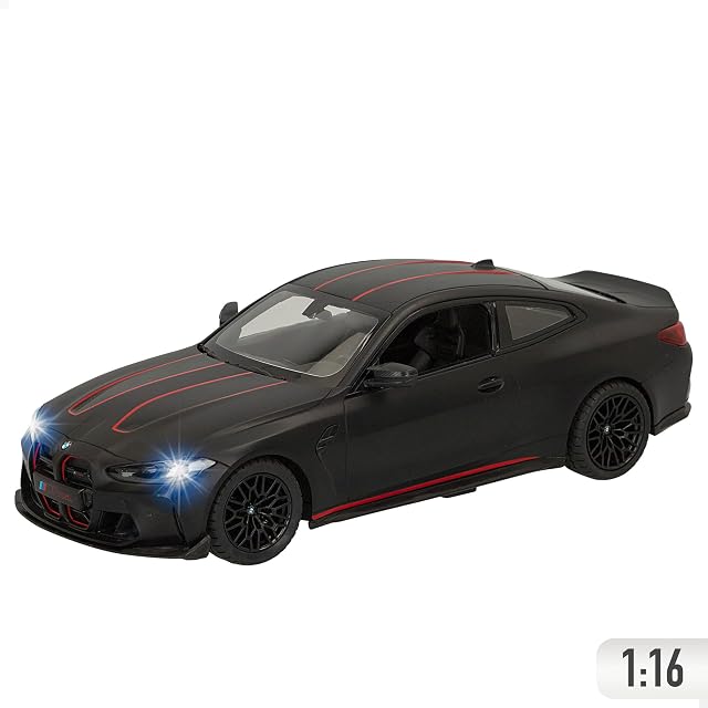 Foto 4 de 8 de ColorBaby Rastar - Coche teledirigido, BMW M4 CSL, Licencia Oficial, Escala 1:16, con luz, Color Negro Mate…