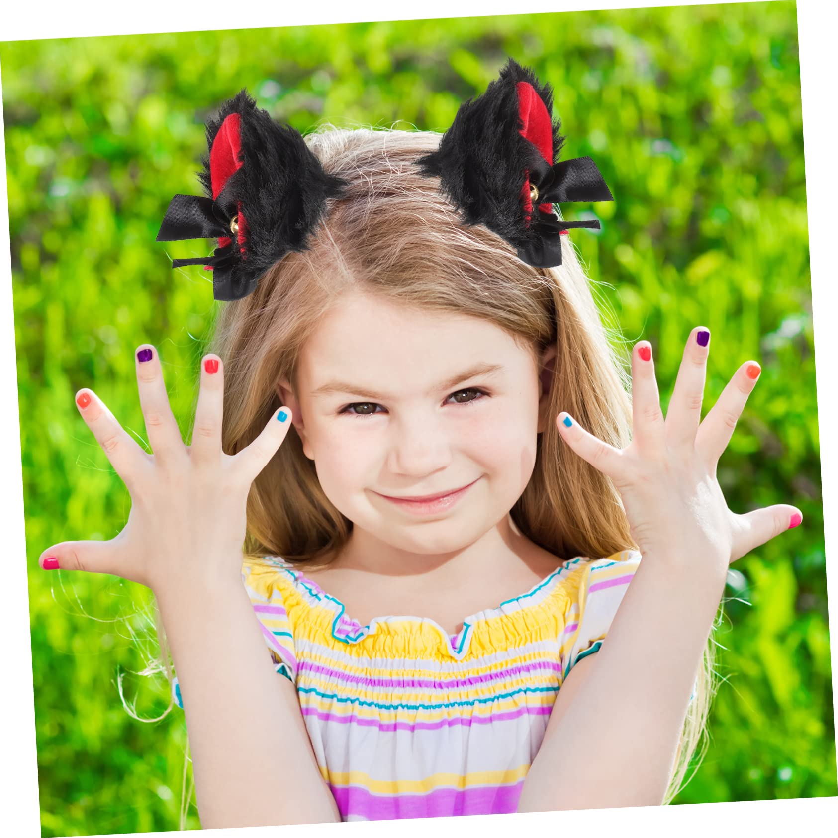 PACKOVE Cat Ear Hair Clips Plush Animal Ears Hairpin Lightweight Comfortable Clips for Cosplay Parties and Everyday Wear - Image 4