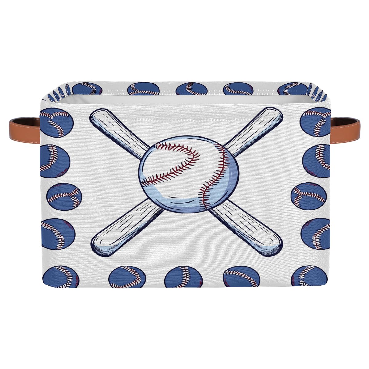 YPPAHHHH Sport Baseball Storage Baskets for Organizing, Fabric Collapsible Storage Bins Box Baseball Bat Decorative Toy Organizer Baskets for Closet