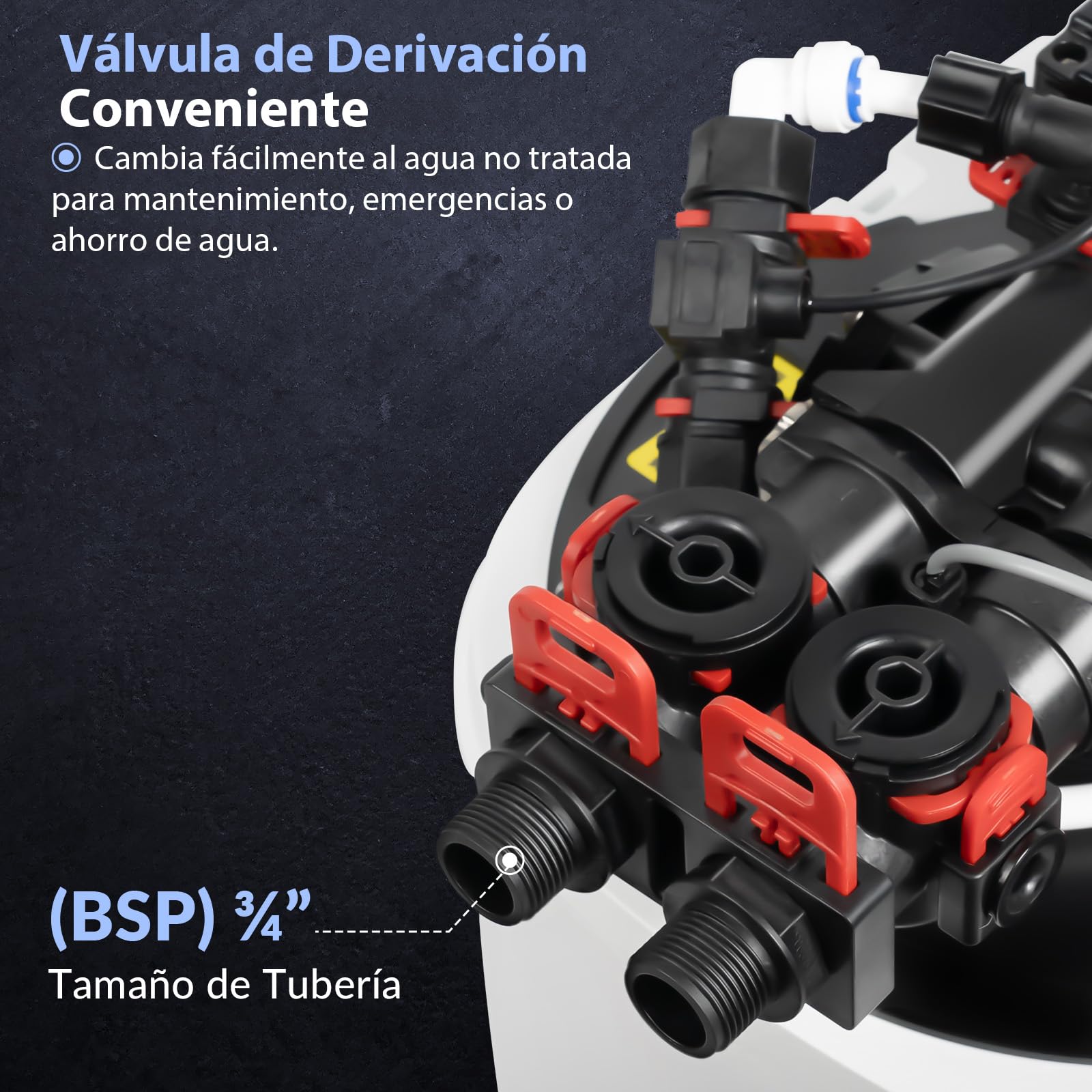 iSpring WCS15KG-E Ablandador de Agua Doméstico de Alta Capacidad | Retrolavado Automático, Sistema para Toda la Casa, Descalcificador de Agua Doméstico, Alta Capacidad de Filtración