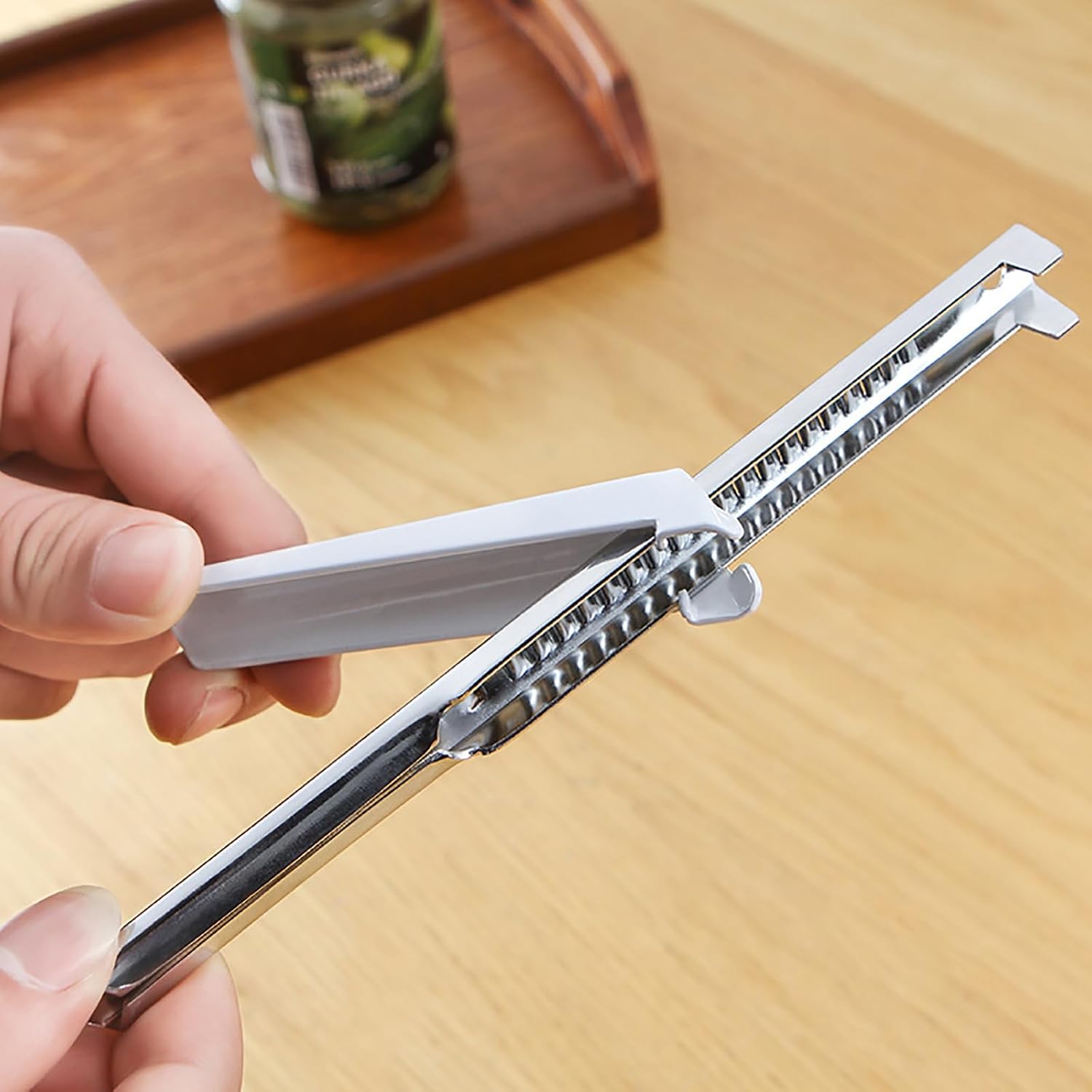 Kunovo Jar Opener for Weak Hands & Seniors with Arthritis - Adjustable Gripper (White)