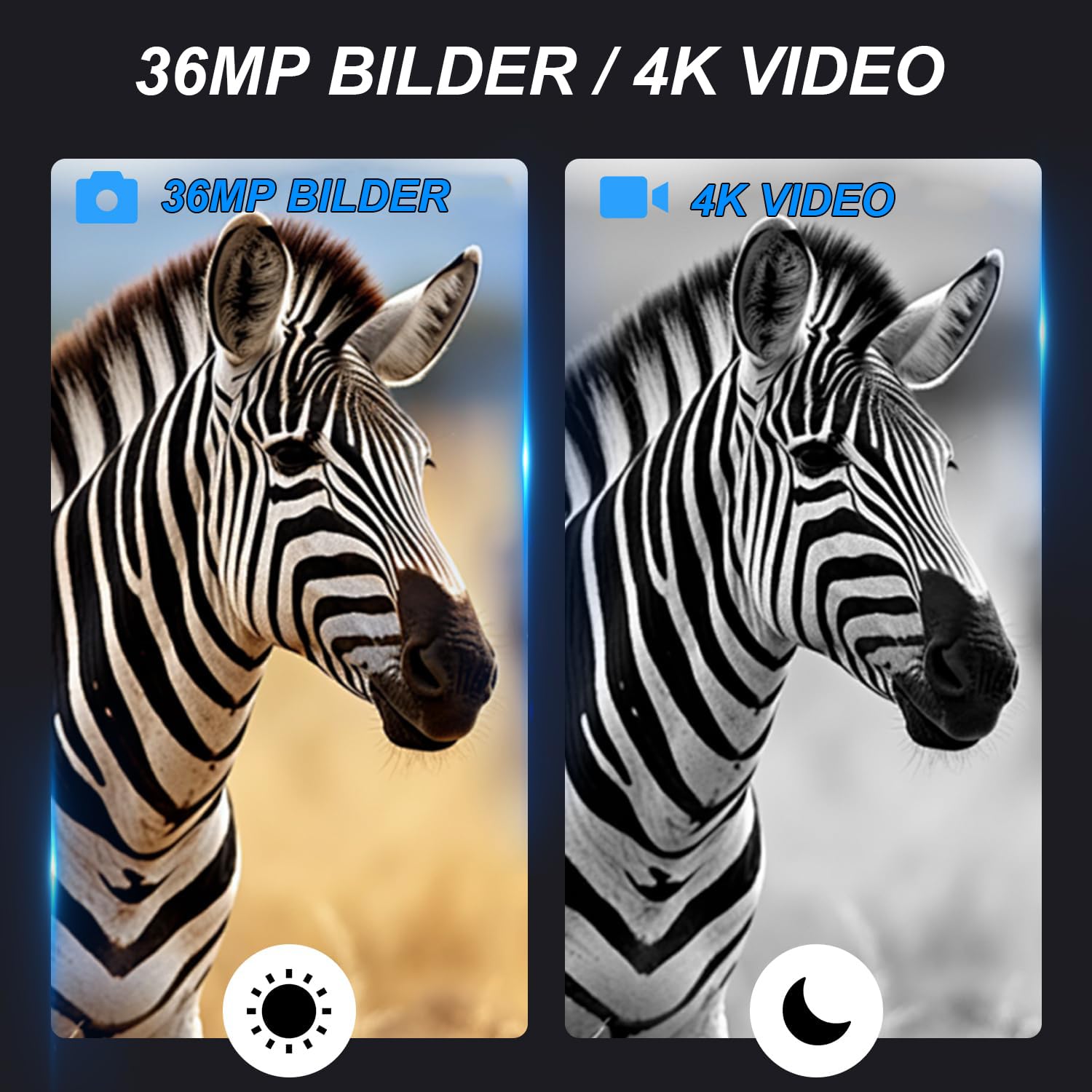4K Digitales Nachtsicht Monokular 36MP Fotos 4K Video Digitalzoom IR Illuminator Manueller Fokus Dioptereinstellung Handheld Night Vision Nachtsichtgerät Jagd Camping Tierbeobachtung Outdoor