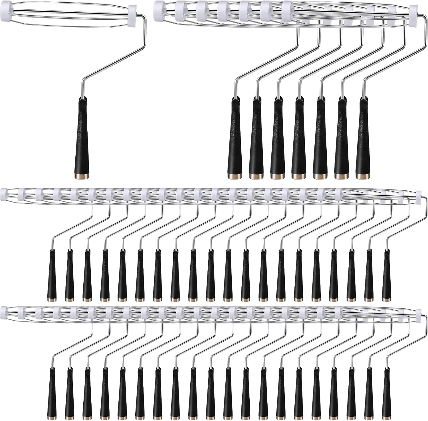 Gerrii 24 Pcs 9 Inch Paint Roller Painting Roller Frame 5 Wire Brush Supplies for Wall House Homes (Black) Gerrii 24 Pcs 9 Inch Paint Roller Painting Roller Frame 5 Wire Brush Supplies for Wall House Homes (Black)