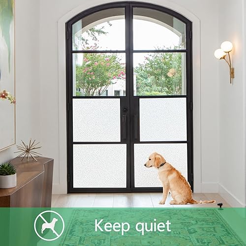 Miniatura 6 de Película de privacidad para ventana, vidrio esmerilado, bloqueo de calor y rayos UV, adherencia estática, película para glaseado de ventana, para