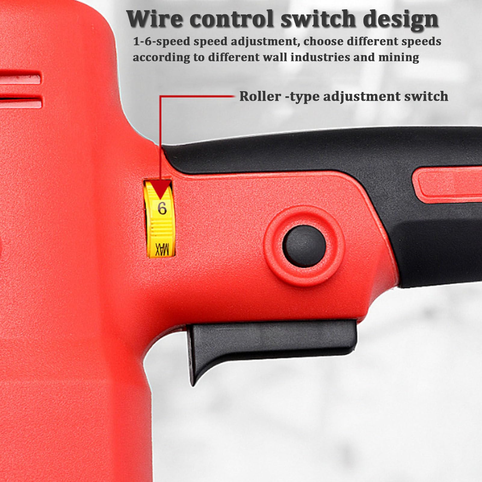Máquina de yeso de hormigón portátil Máquina de pulido de alisado de la pared de mortero de cemento de hormigón eléctrico, batidora de batería de litio con una velocidad de concreto ajustable,2Battery