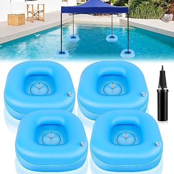 Canopy Float Set, Floating Pool Canopy Float for Any Pop-Up Pool Shade Canopy Floating Tent18"X18"X10", Include Hand Air Pump, Durable PVC Floats Kit for Pools, Lakes, Beaches Canopy Not Included