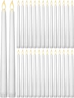 Vista 1 de Treela 36 velas cónicas sin llama de 11 pulgadas parpadeantes LED falsas que funcionan con pilas, velas falsas eléctricas para Navidad, Halloween