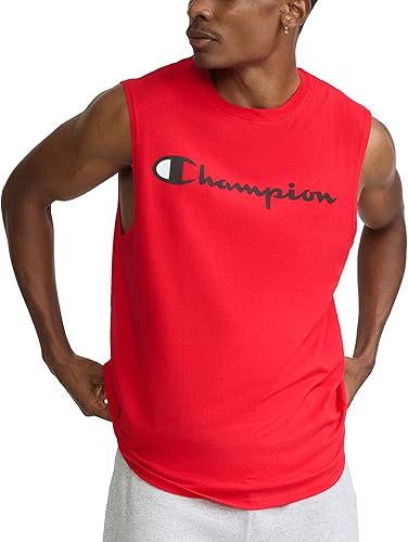 Champion Camiseta sin mangas para hombre, camiseta muscular clásica con gráfico, camiseta sin mangas para hombre (Regular o Grande y Alto)