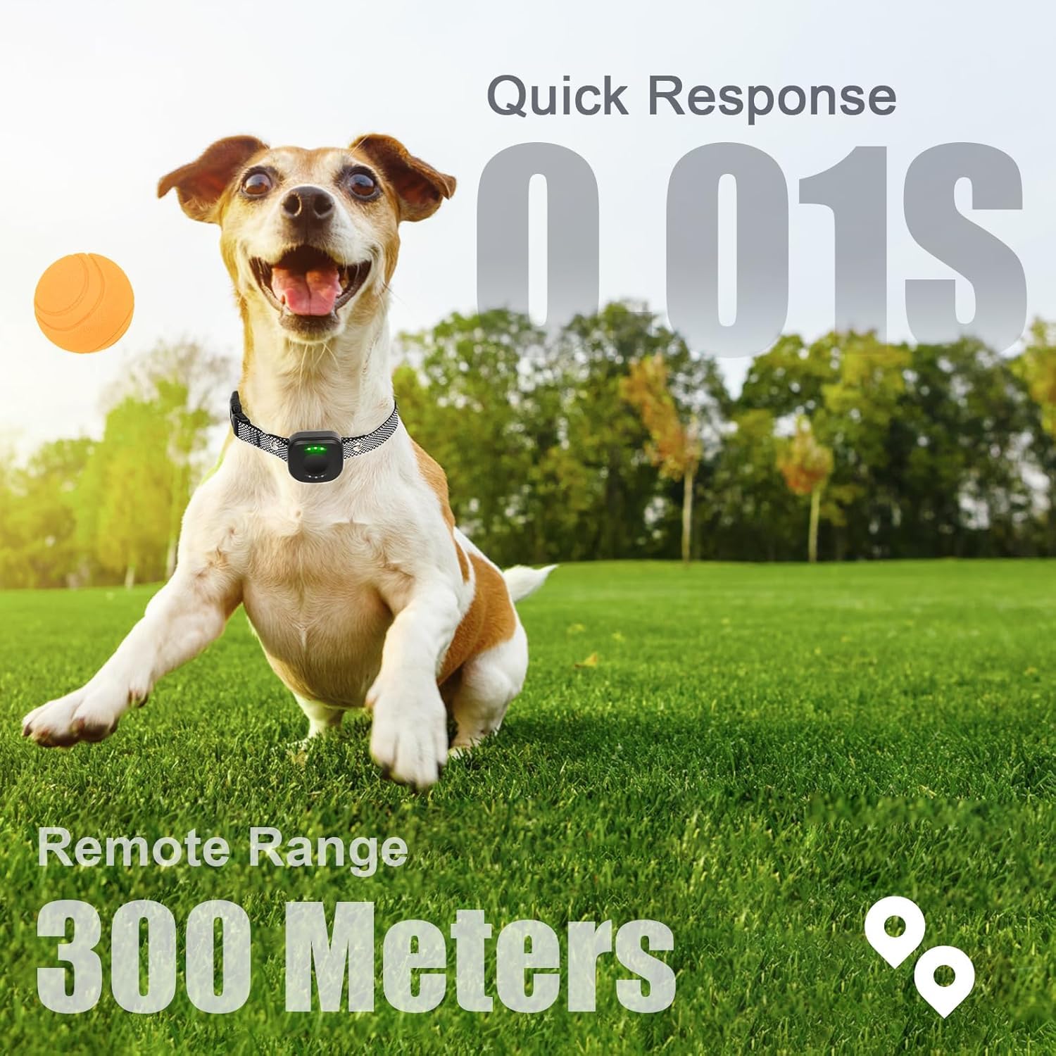Collar de Adiestramiento para Perros Recargable y Resistente 3 Modos de Sonido, Vibración, Boost Vibración, Rango Remoto de 300 Metros