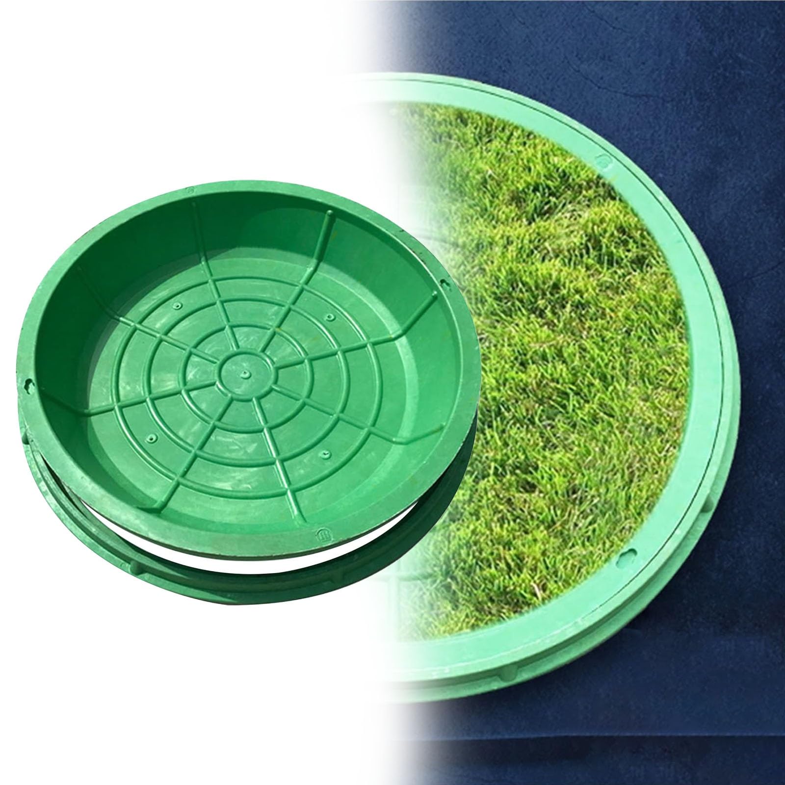 Couvercle de fosse septique robuste de 50 cm et antichoc pour jardin
