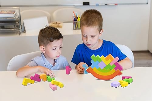 Miniatura 6 de PHINIENLAND Balance Blocks Montessori Juguetes para niños pequeños educación para habilidades motoras finas clasificación y combinación