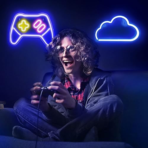 Miniatura 3 de Lumoonosity Luz azul para juegos con controlador azul de nube azul