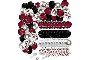 Maroon and Silver Balloon Arch Kit for Graduation