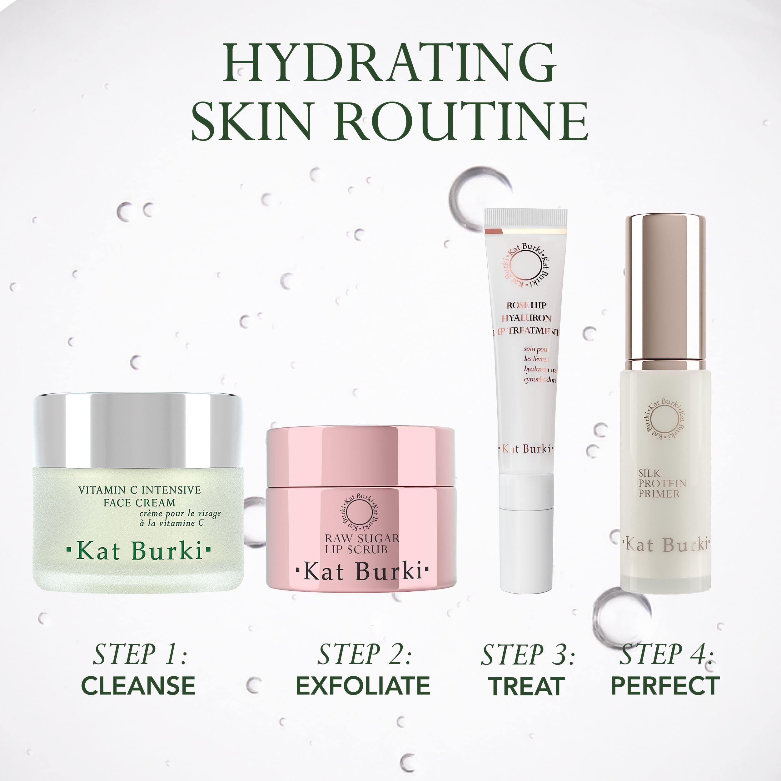 Kat Burki Rose Hip Seed Lip Treatment with Hyaluronic Acid & Retinol, Glossy Moisturizing Balm Reduces the Appearance of Fine Lines, Plumps & Hydrates, 0.5 Fl Oz