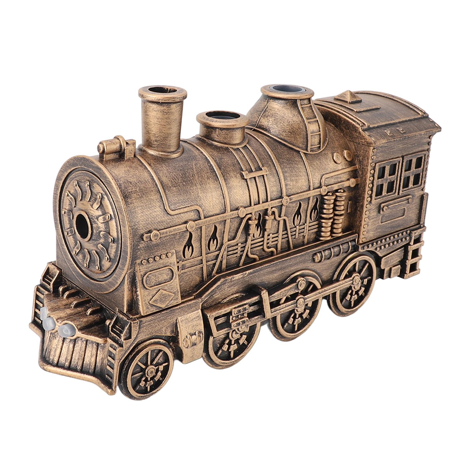 Train Diffuser, 300ML Vintage Steam Train Aromatherapy Essential Oil Diffuser and Humidifier with Dual Color LED Night Light, Dual Mist Outlets Cool Mist Diffusers, 2/8H Timer