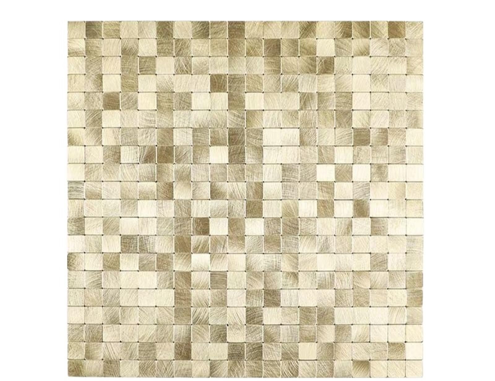 Metal splashback Self-Adhesive Metal Mosaic Tile Kitchen Backsplash Bathroom Shower Background Decorative Wall Aluminum Composite Panel Tiles(Red)