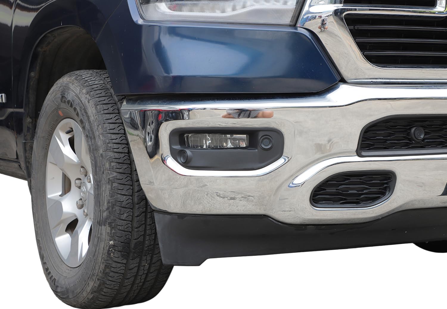 2pcs Front Fog Lights Lamp Cover Trim Frame Decor Bezel for Dodge RAM 2018-2025 Car Exterior Accessories (Black)